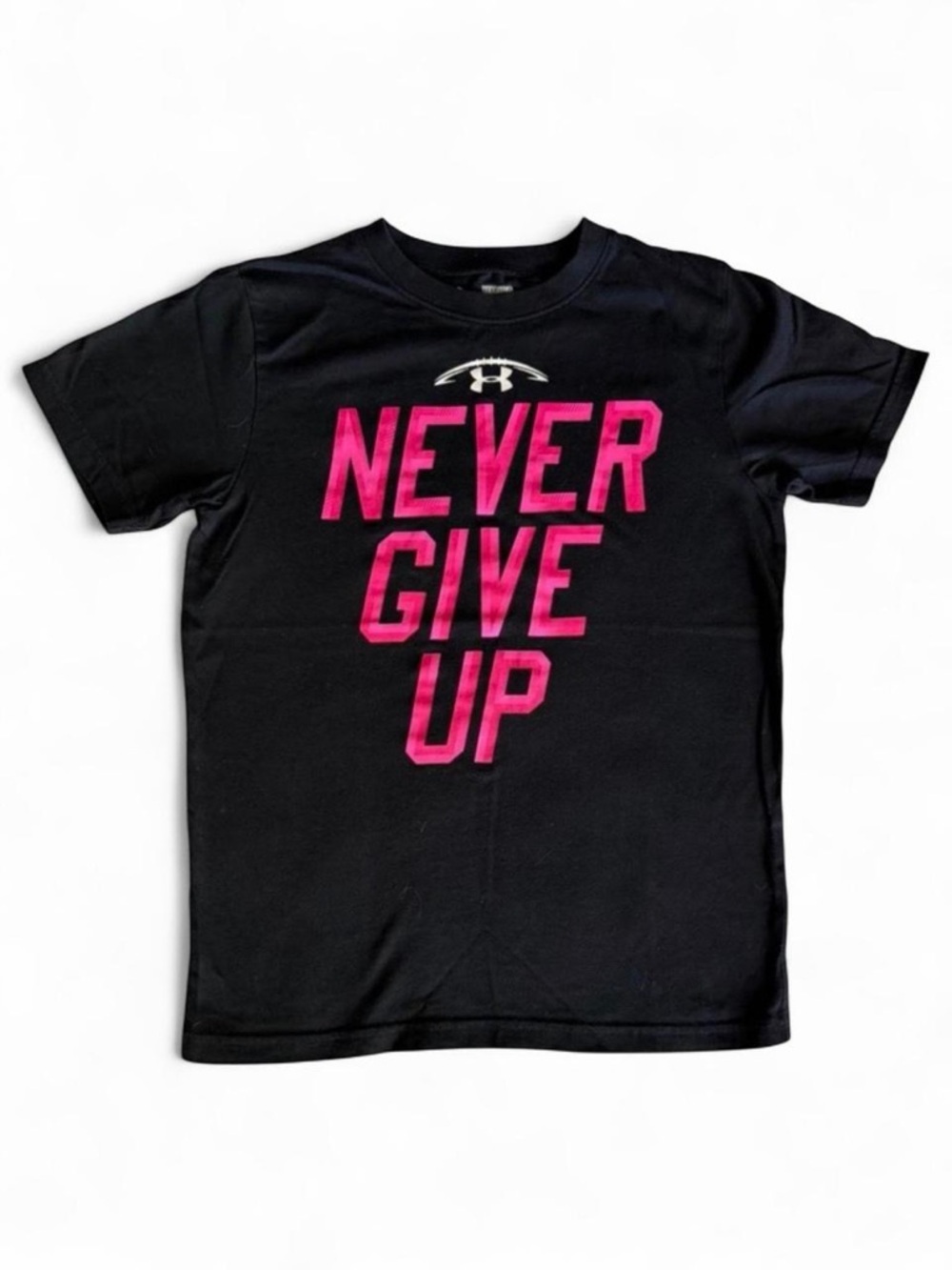 Under Armour Boys Never Give Up HeatGear Tee - Youth Small